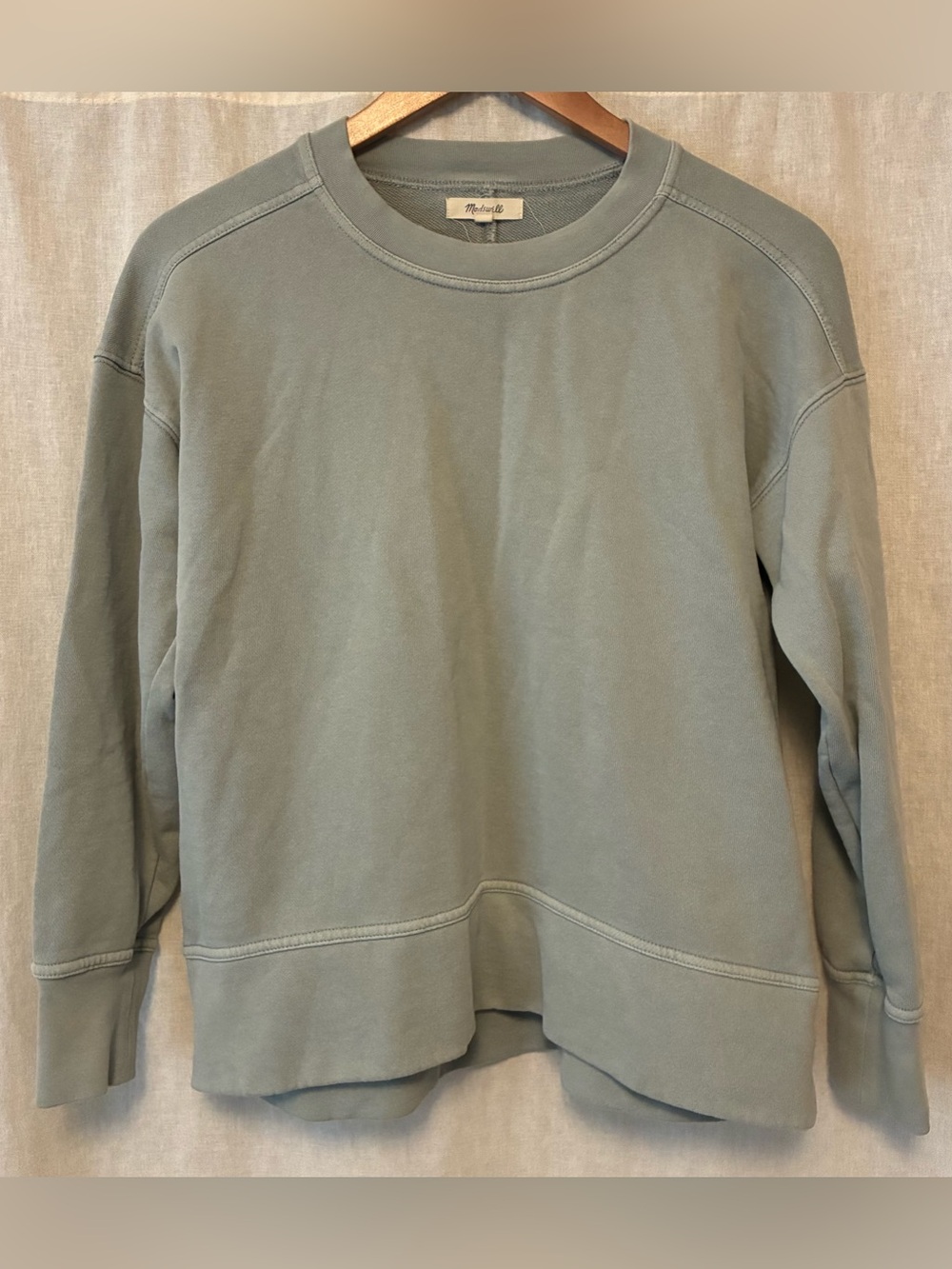Madewell Light Sage Green Crewneck Sweatshirt 100% Cotton